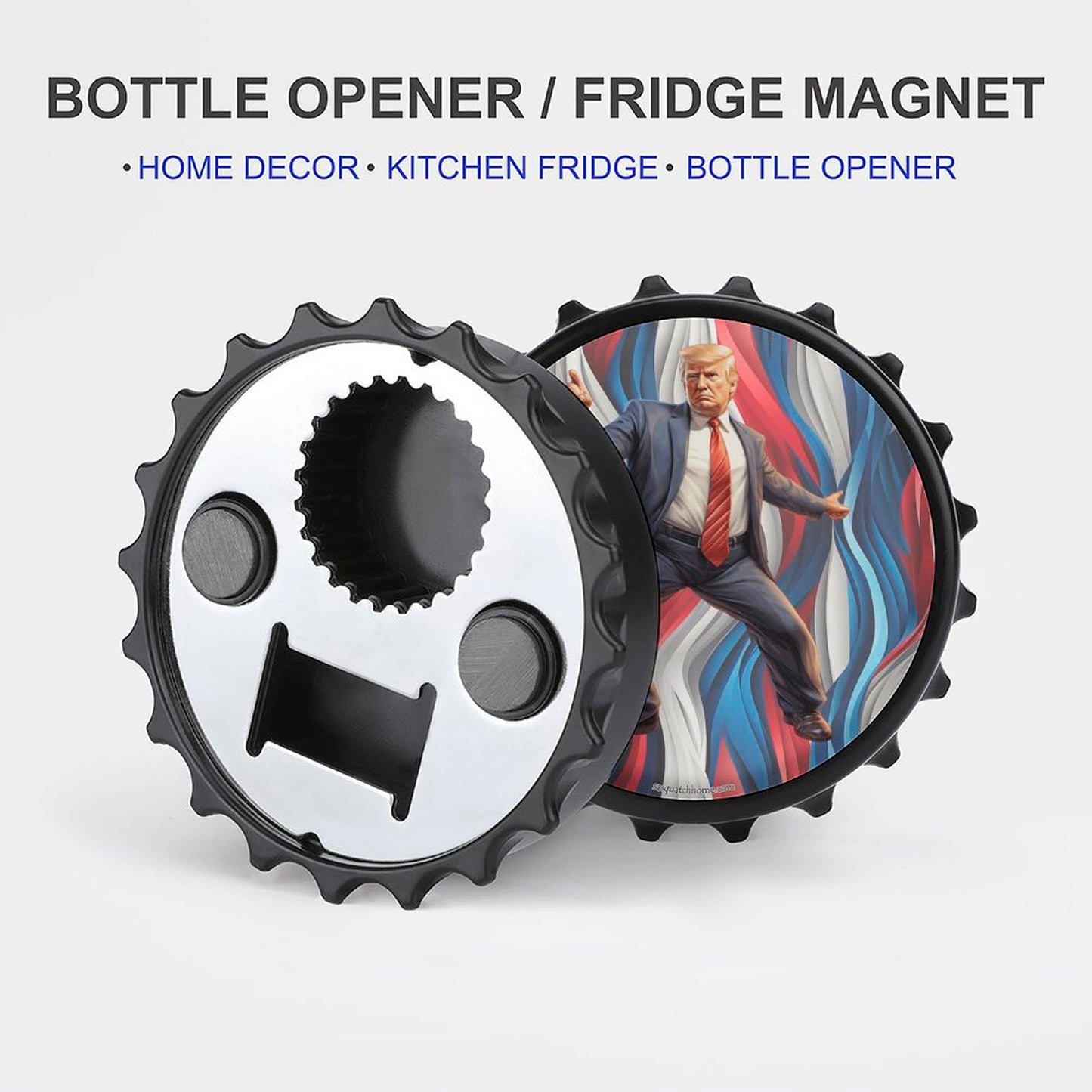 Donald Trump Dancing, 3” Magnetic Can Opener / Coaster / Fridge Decor