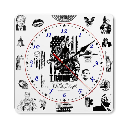 Donald Trump Badass, Square Wall Clock- Made in USA
