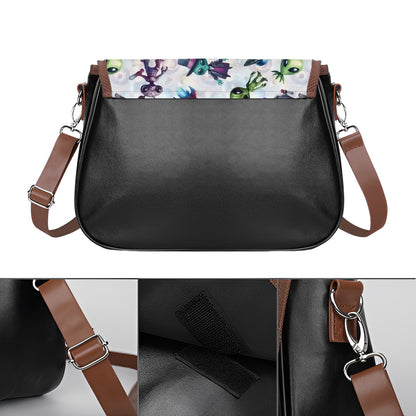 6 Alien Designs, Leather Shoulder Bag / Purse