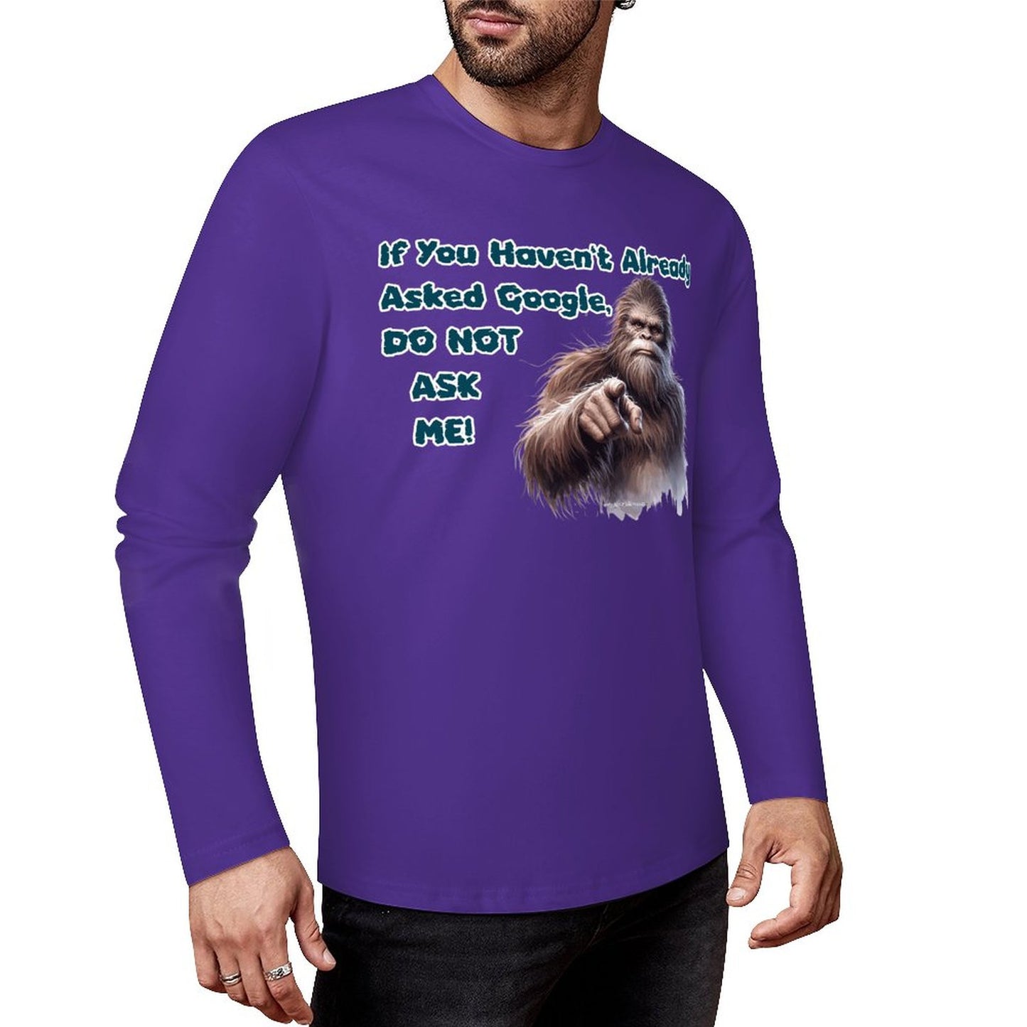 Bigfoot - Sasquatch Cotton Unisex Long Sleeve T-shirt