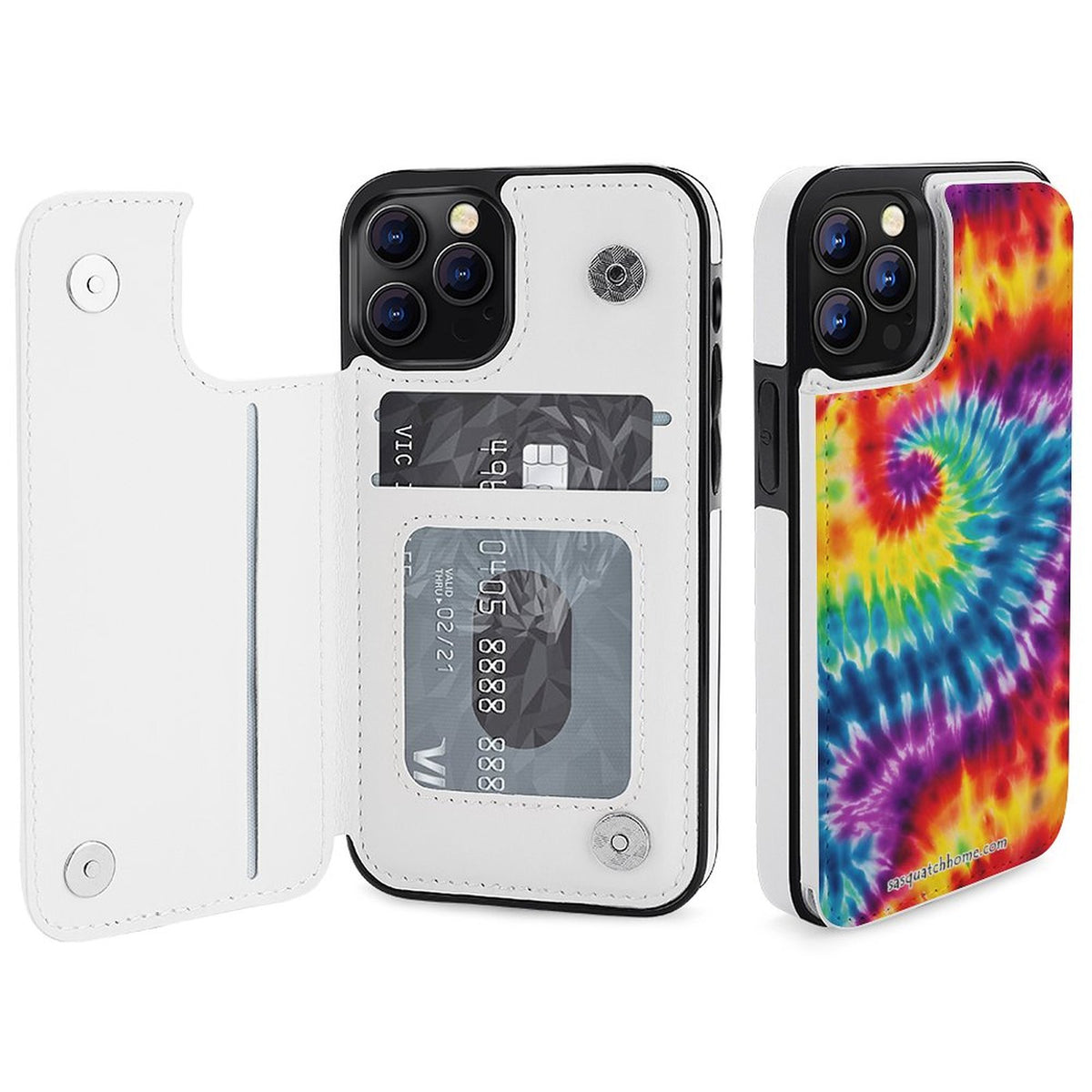 iPhone 12 Series Cell / Mobile phone Flip wallet case - 19 Tie Dye Designs