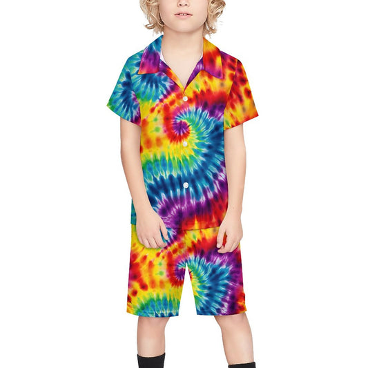 Tie Dye Designs Children's Casual Beach Outfit