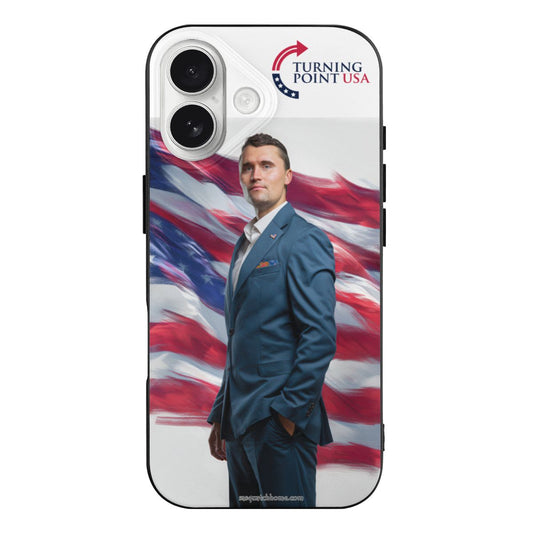 Charlie Kirk, Turning Point USA, iPhone 17 TPU Black Phone Case