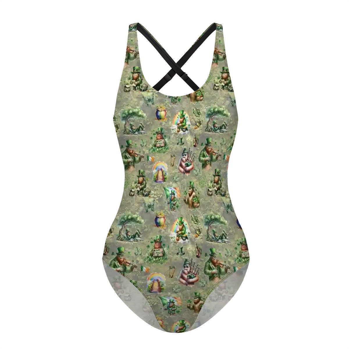 Sasquatch, Bigfoot Cross-Back One Piece Swimsuit
