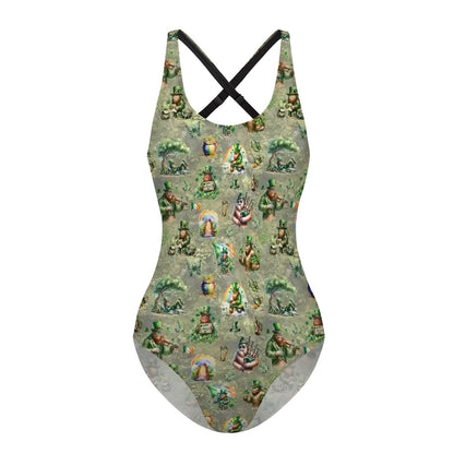 Sasquatch, Bigfoot Cross-Back One Piece Swimsuit