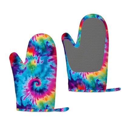 19 Tie Dye Designs, Heat Resistant Silicone Oven Mitts Set