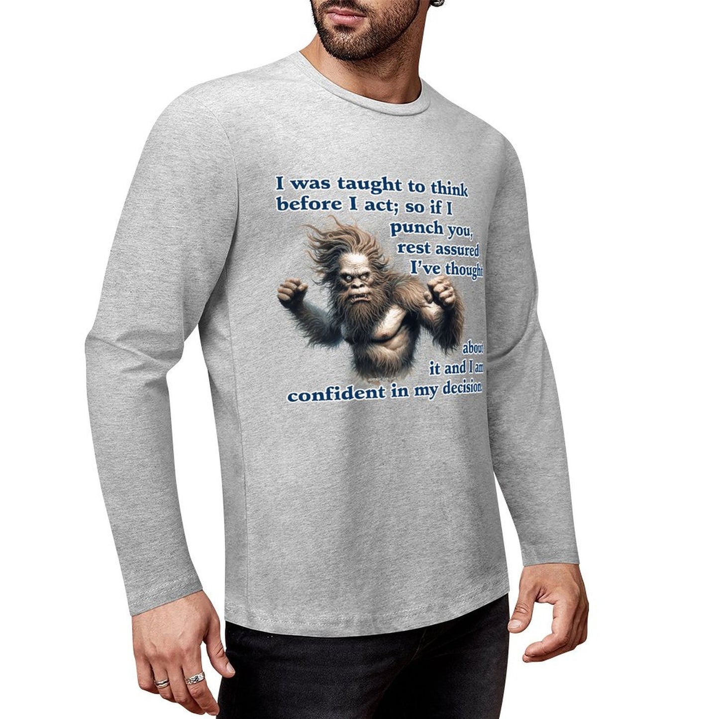 Bigfoot - Sasquatch Cotton Unisex Long Sleeve T-shirt
