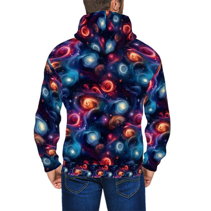 12 Galaxy Outer Space Designs, Adult Zip Up Hoodie