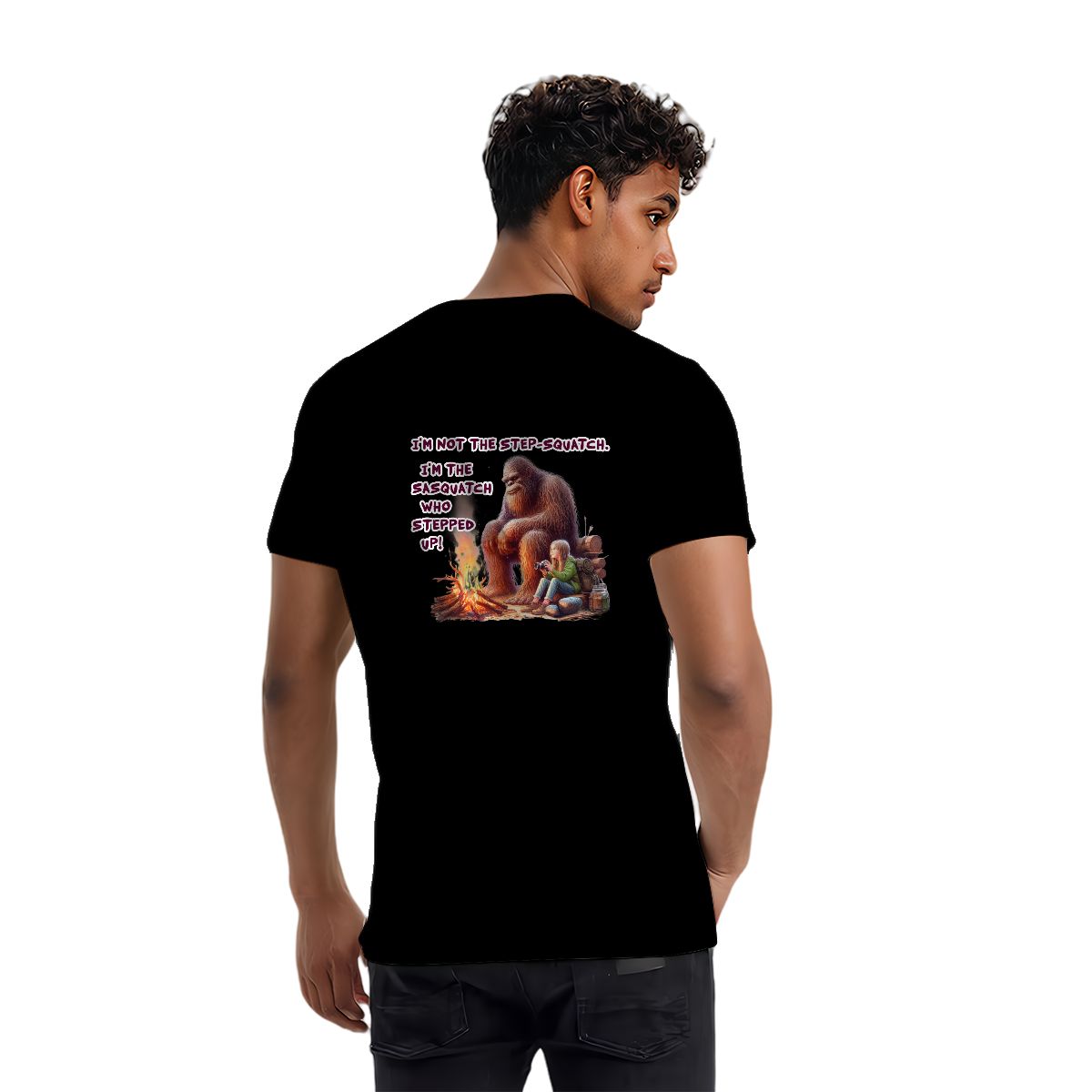 Sarcastic Sasquatch Short Sleeve 100% Cotton T-shirt- Double Sided
