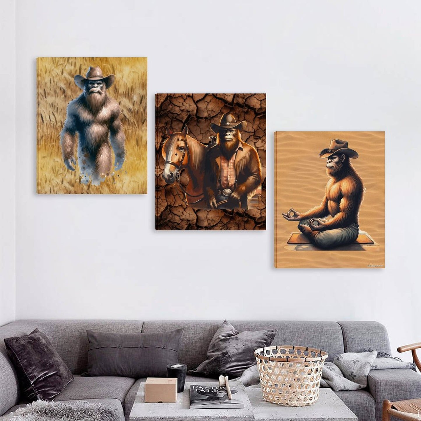 Canvas Wall Art -16”x 20” (x3) - Made In USA