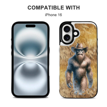 Cowboy Sasquatch / Bigfoot Cowboy, iPhone 16 Faux Leather Wallet Case