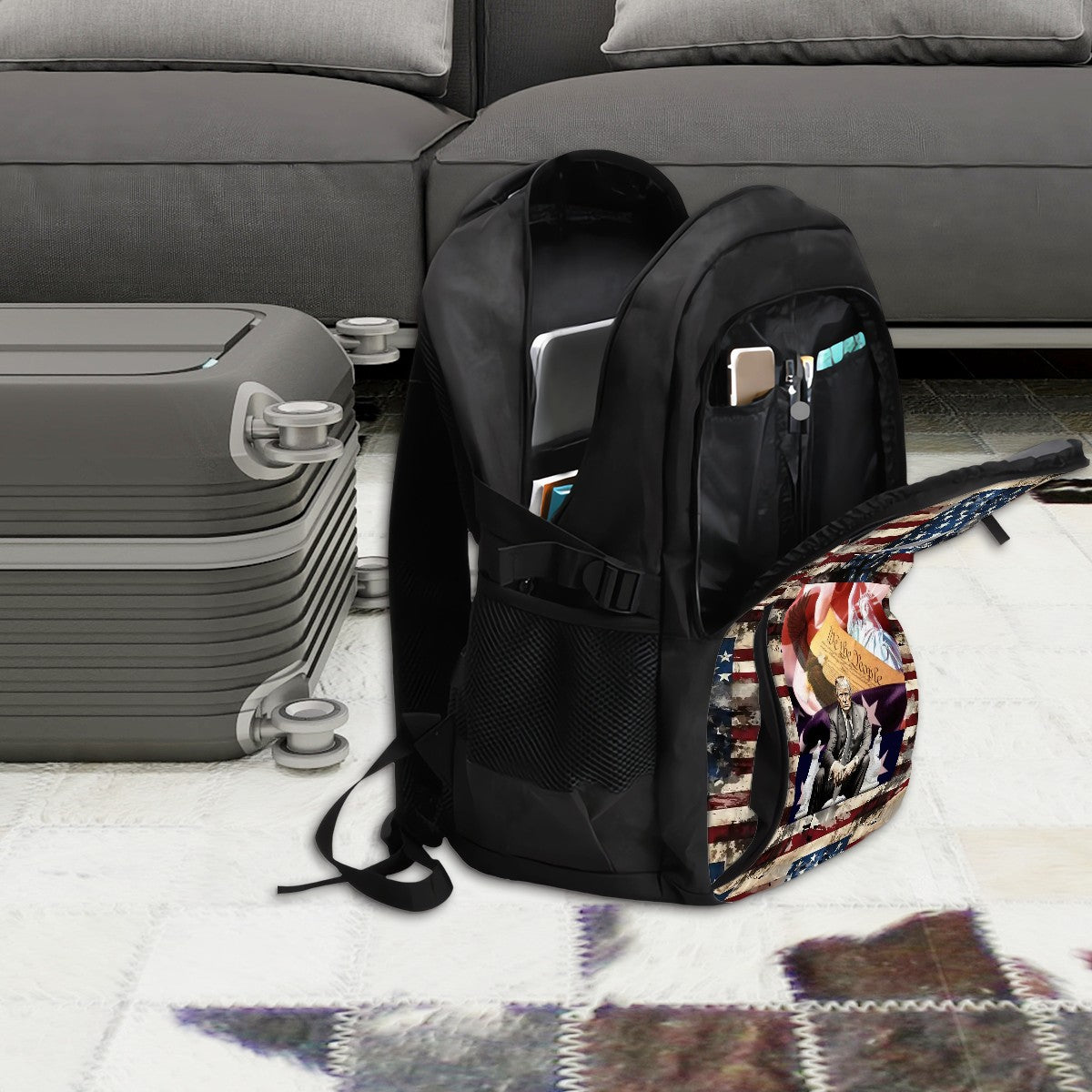 Donald Trmp, Large Capacity, Oxford Travel, Laptop Bag with USB Charger