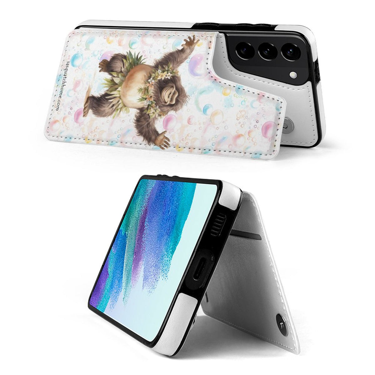 Samsung S21 Ultra, Phone Case / Flip Cover Wallet - Dancing Sasquatch