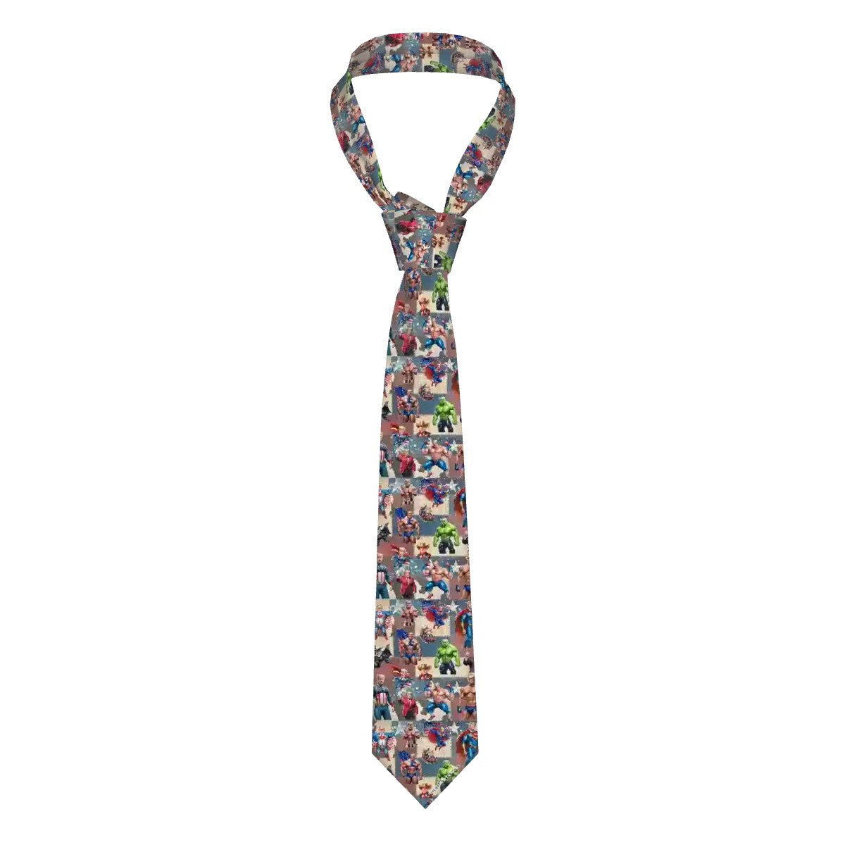 Donald Trump Superheroes, Silky Polyester Dapper Neck Tie