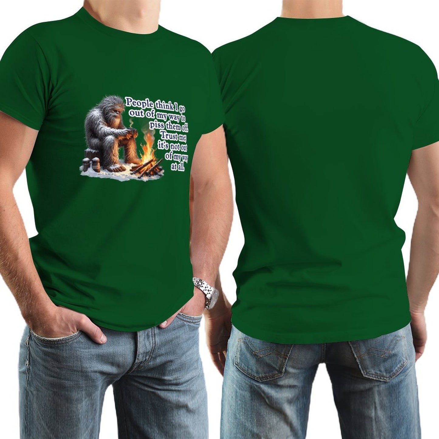 "People Say I go out of my way", Bigfooot, Sasquatch - Short Sleeve Tshirt Men