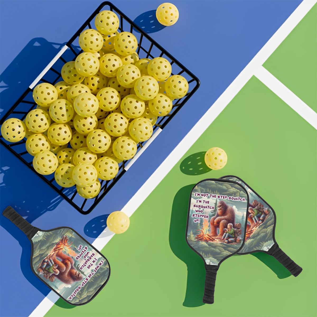 "I'm not the Step Squatch" Pickleball Paddle