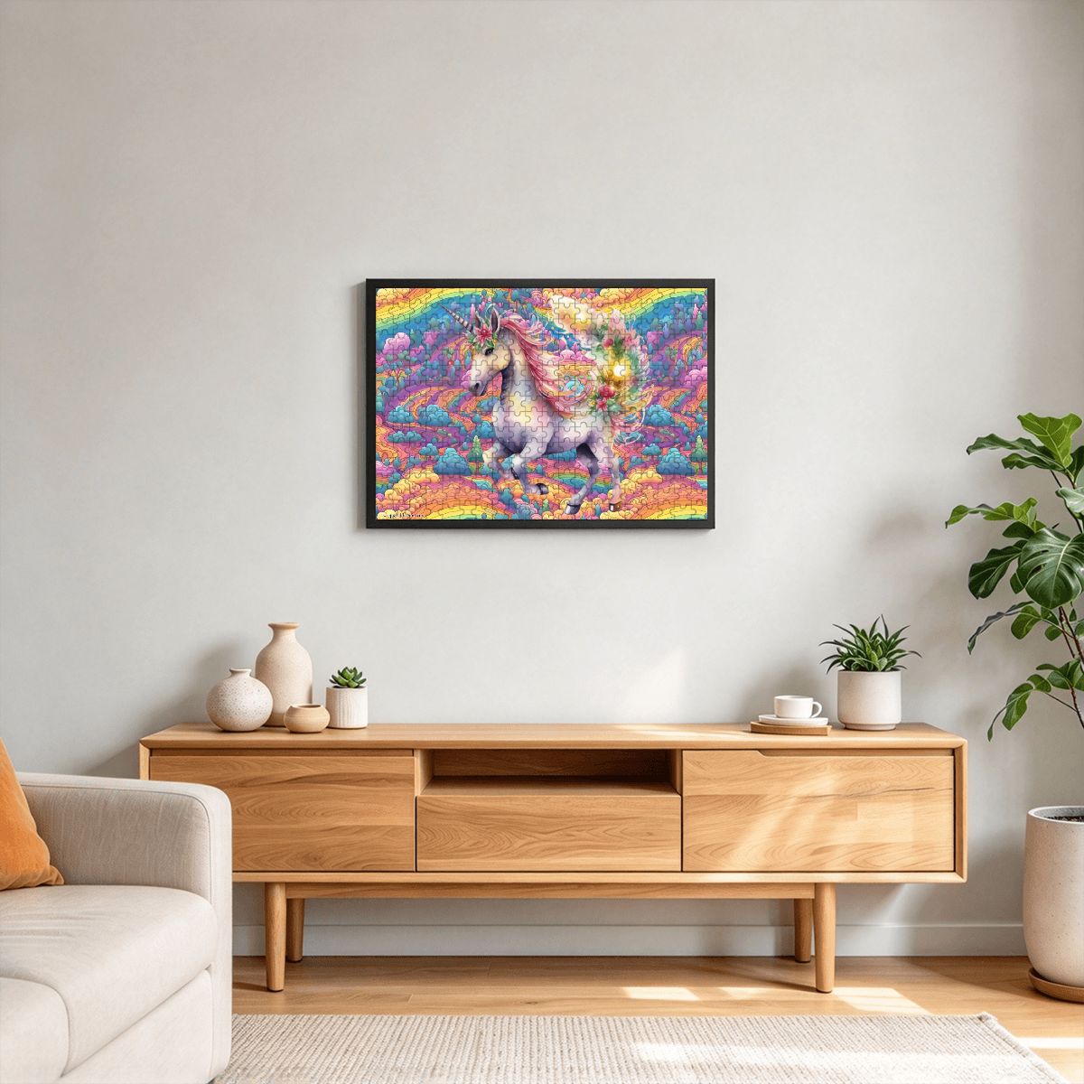 Rainbow Unicorn 300pcs Horizontal Wooden Jigsaw Puzzles