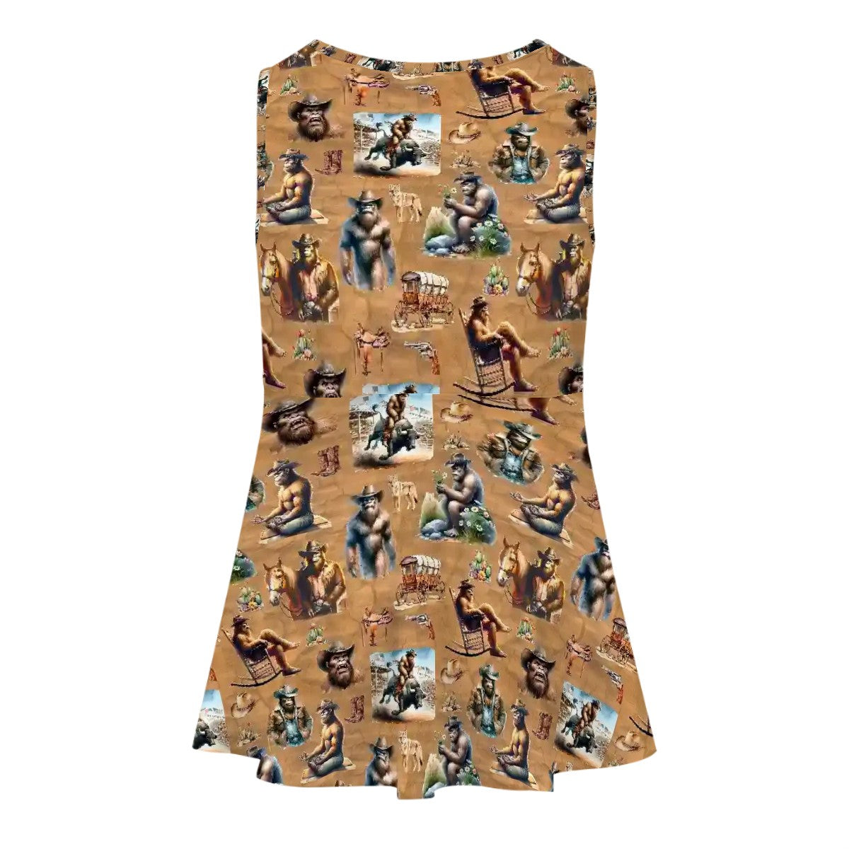 10 Bigfoot / Sasquatch Designs, Girl’s Sleeveless Dress