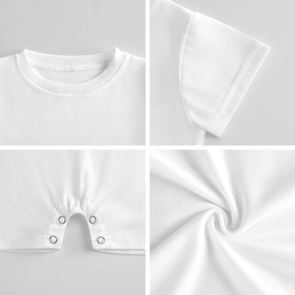 Welcome Baby Designs, Faux Cotton Short Sleeve Baby Bodysuit Romper