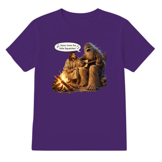 Bigfoot Sings To Jesus, Adult Gildan 5000 Cotton T Shirt