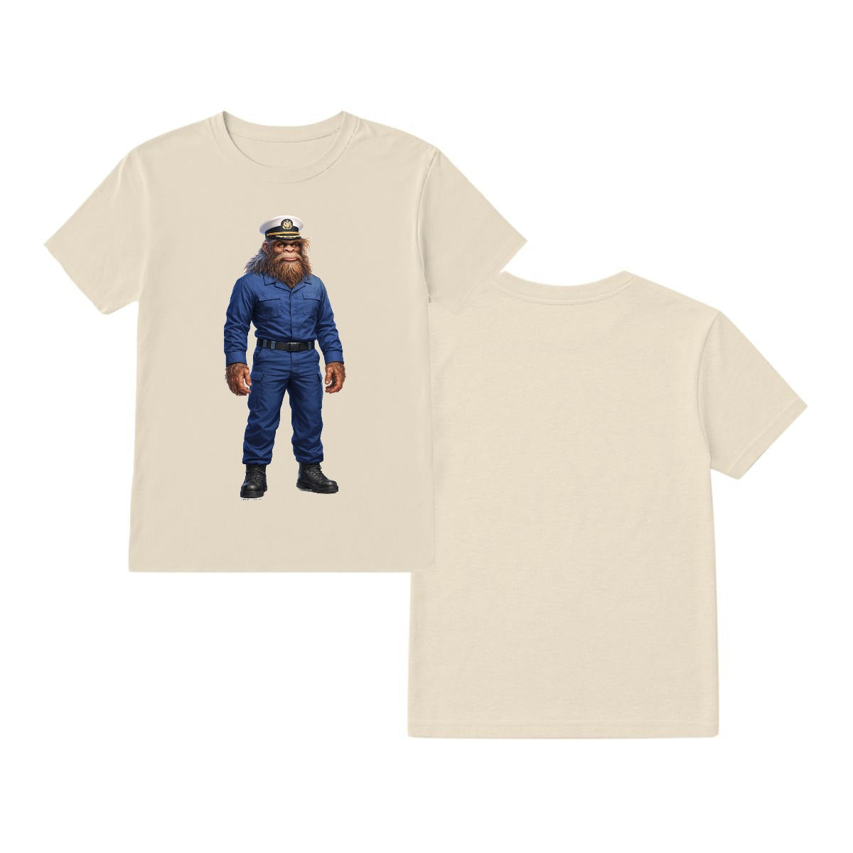 Bigfoot Sasquatch Coast Guard T-Shirt Gildan 5000 T Shirt