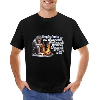 "People Say I go out of my way", Bigfooot, Sasquatch - Short Sleeve Tshirt Men