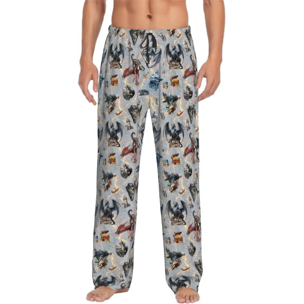 Mens Pajama Pants - Animal Designs, Men's Pajamas, pajama pants, dogs, cats, pigs, elephants +