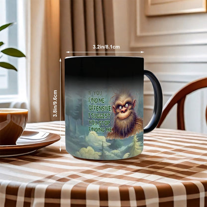 Sarcastic Sasquatch, Bigfoot, Color Changing Mug (11oz) (Made in USA)