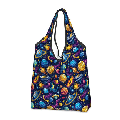 12 Galaxy Outer Space Designs, Reusable Folding Bag