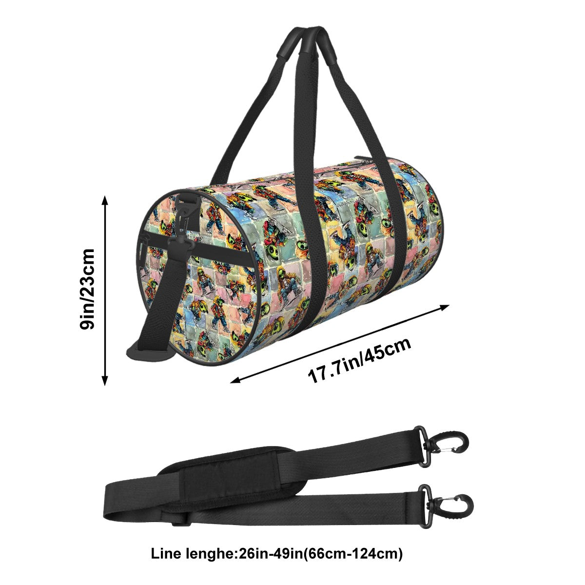 7 Alien Designs, Large Capacity Duffle Bag, Sports Bag, Duffle, Travel Bag