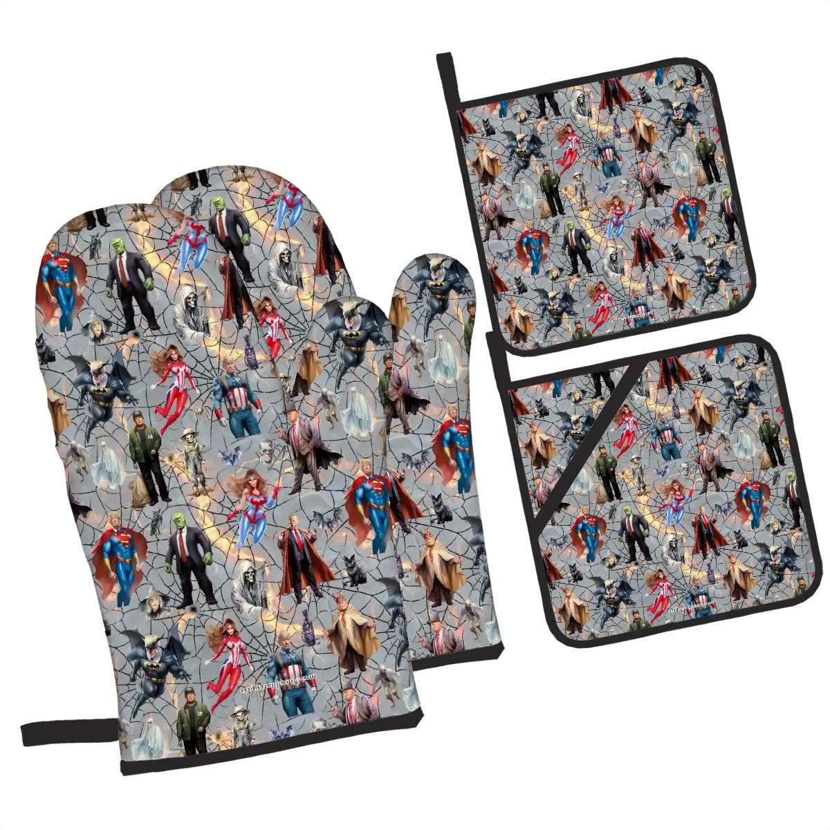 20 Donald Trump Designs, 4 Piece Oven Mitts and Pot Holders Sets