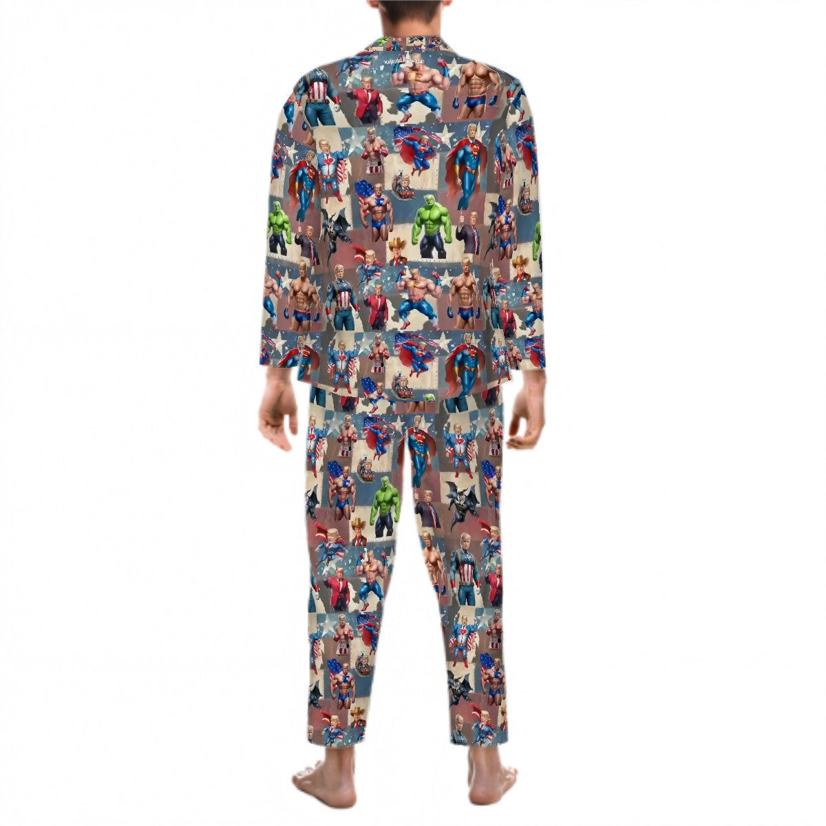 Long Sleeved Pajamas for Men Set - Trump, MAGA, 20 Designs, Trump Pajamas, MAGA Men's Pajamas, men's PJs,