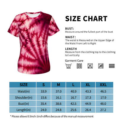 Beautiful, Tie-Dye Women’s Short Sleeve T-Shirts - Many Designs