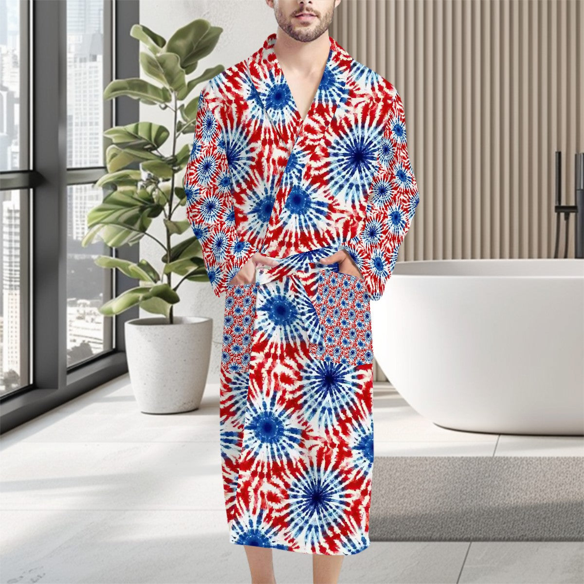 19 Tie-Dye Designs, Polyester Bath Robe