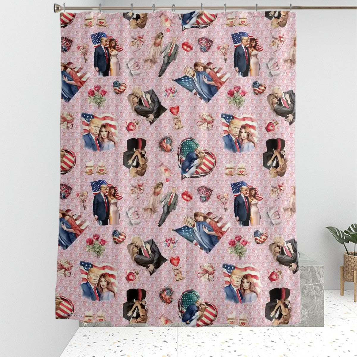 Don & Melania Trump Polyester Shower Curtain  - 60”x72”