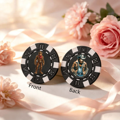 Cowboy Sasquatch 10 Piece Poker Chips Set