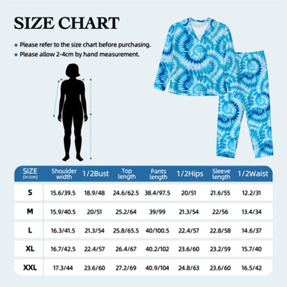 Tie-Dye  Themed Women’s Long Sleeved Pajama Set