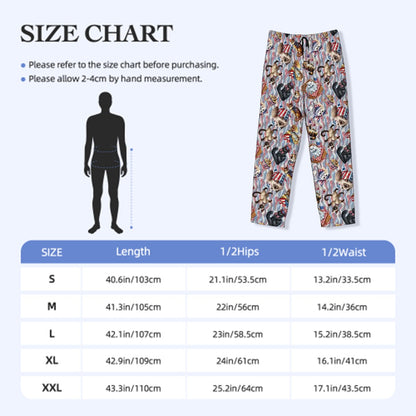 8 Patriotic Designs, Men’s Polyester, Drawstring, Pajama Pants