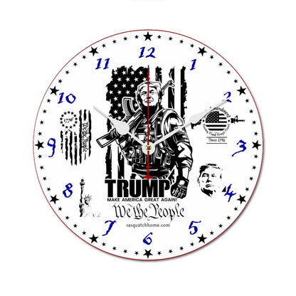 Donald Trump Wooden Wall Clock- Made in USA