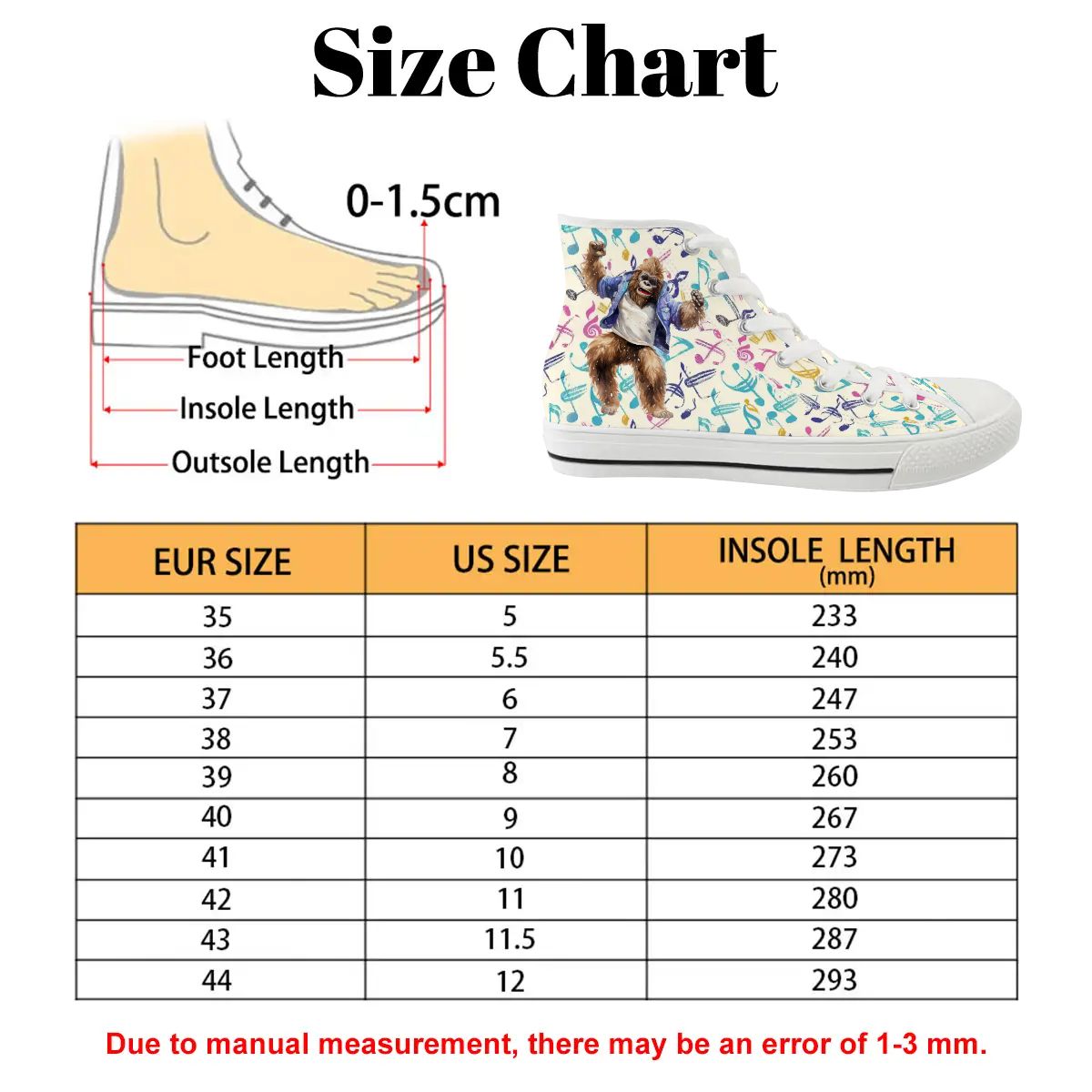 Dancing Bigfoot Sasquatch, Women's High Top Canvas Shoes
