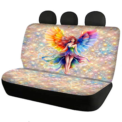 Rainbow Fairy Design, Car Seat Covers, Full 3 Piece Set
