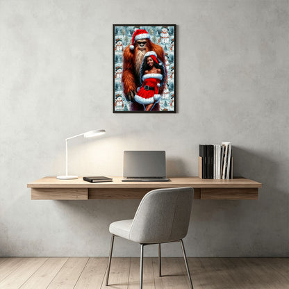 Bigfoot and Christmas Playgirl 300pcs Wooden Vertical Jigsaw Puzzle