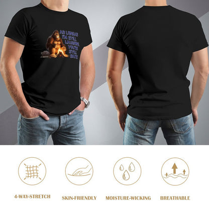 "As long as I'm still laughing...", Sasquatch, Bigfoot, Cotton Short Sleeve T-shirt