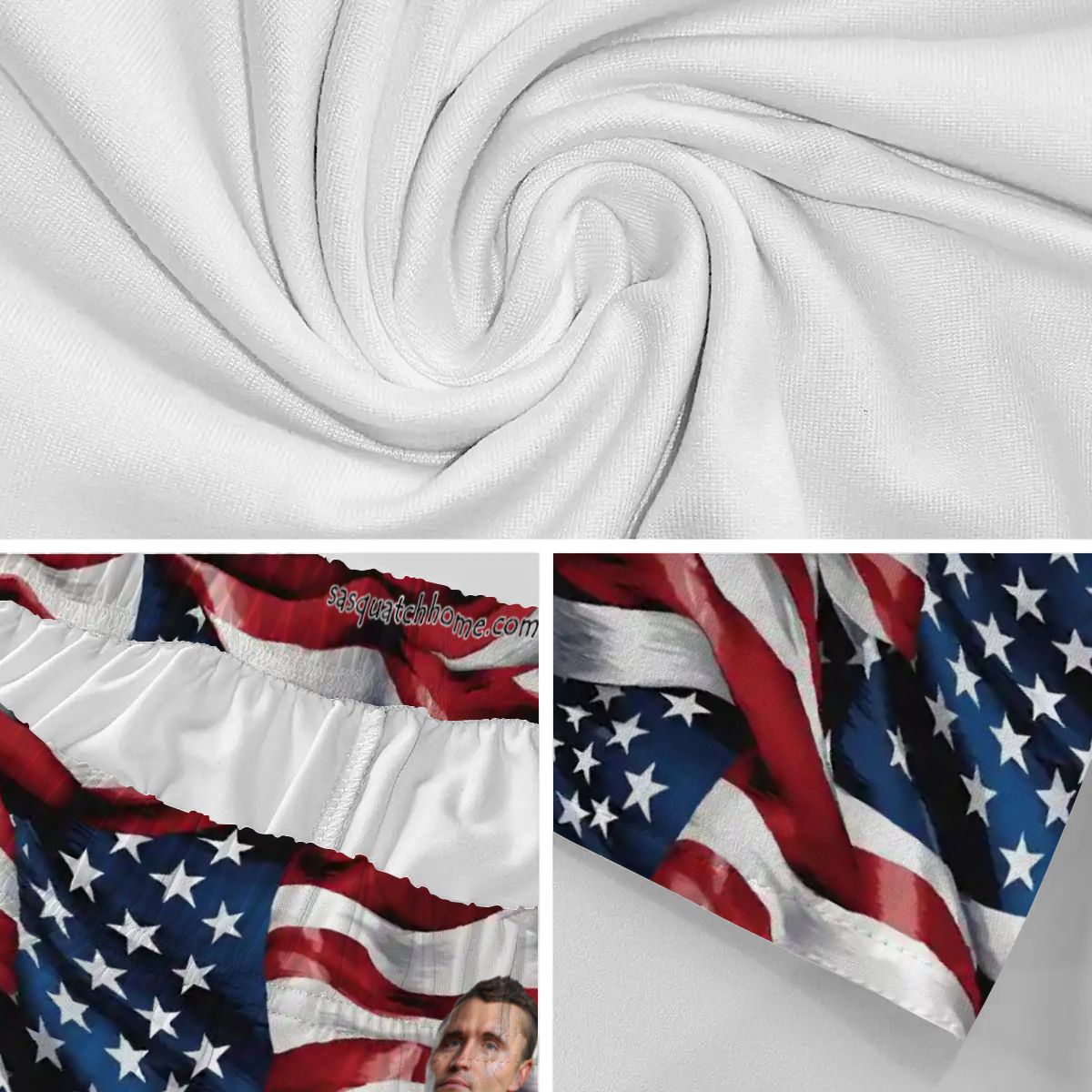Charlie Kirk Memorial, Men’s Polyester, pocketed, pajama Shorts