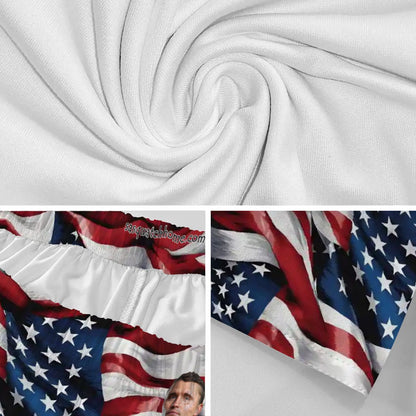 Charlie Kirk Memorial, Men’s Polyester, pocketed, pajama Shorts