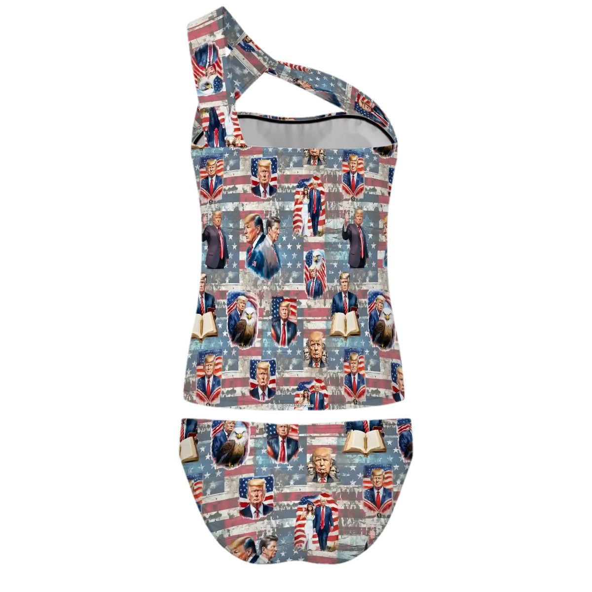 20 Donald Trump Designs, Women One-Shoulder Tankini, Two Piece