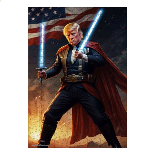 Donald Trump Light Saber 300pcs Wooden Vertical Jigsaw Puzzle
