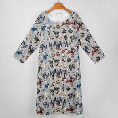 10 Misc Designs Women’s Long Dress with Cardigan