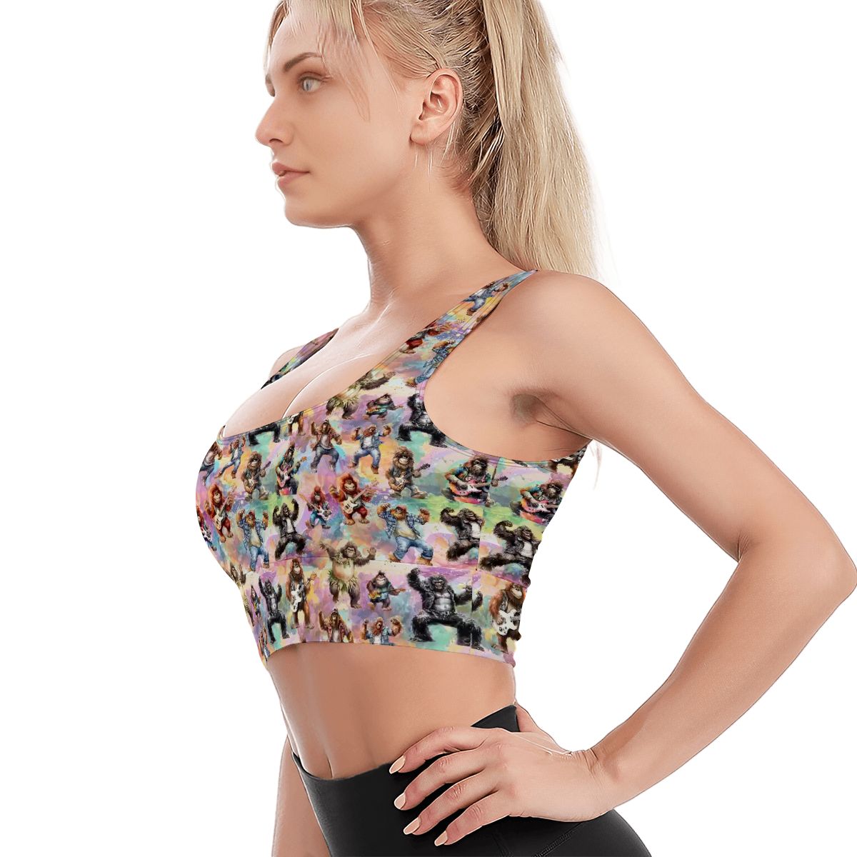 20 Bigfoot / Sasquatch Designs, Traditional Sports Bra, Yoga Top