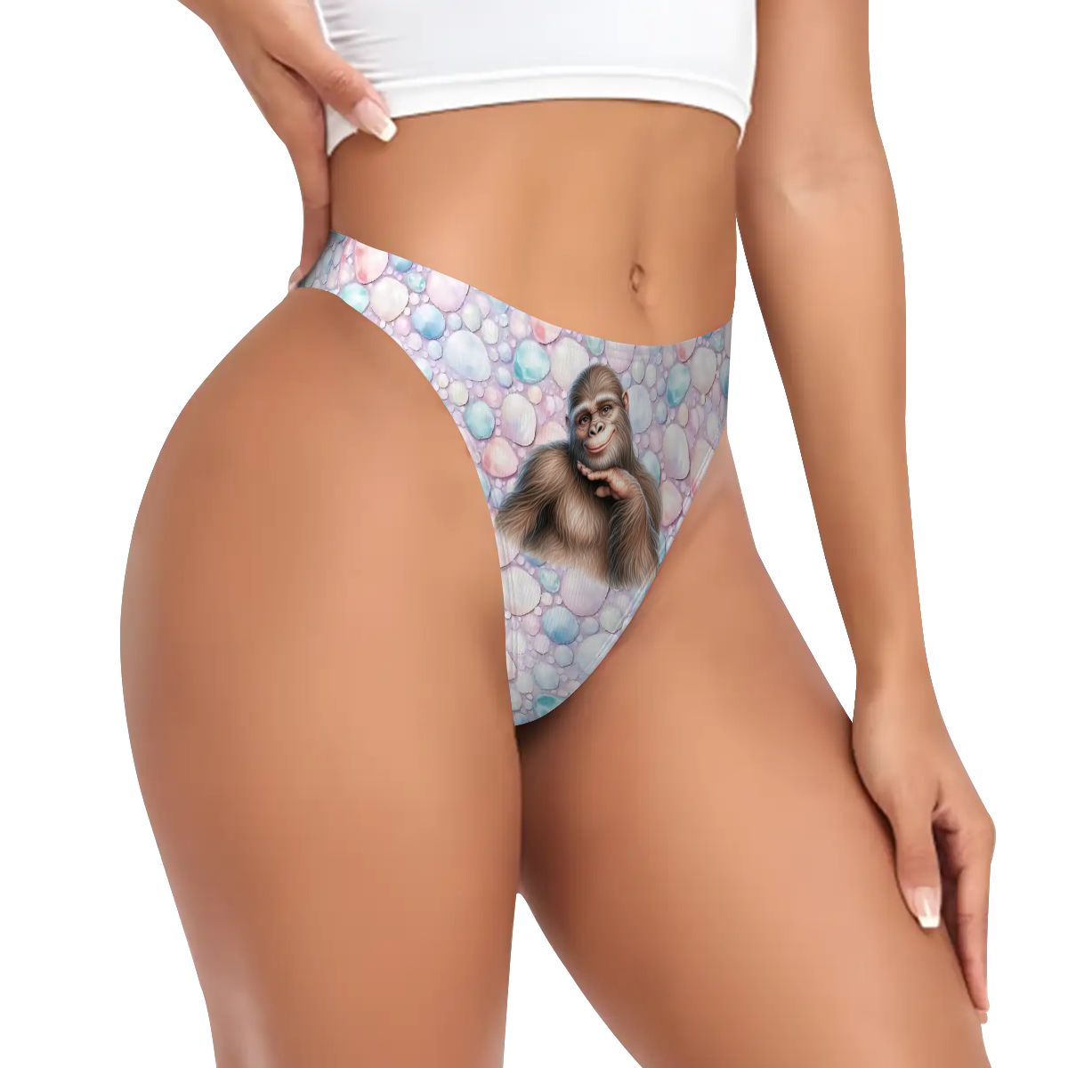 Women’s Polyester Female Bigfoot Thong, Panties, Underwear